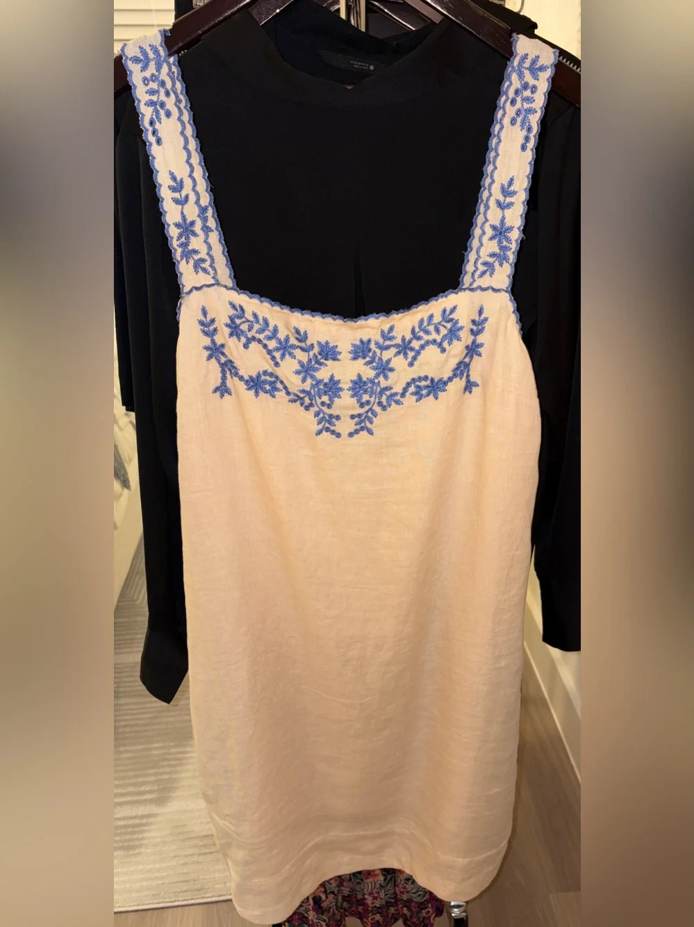 J Crew Yellow Embroidered Square Neck Tank Sundress Sz 10 Tall NWT